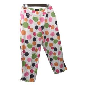 Randy Kemper multi color polka dot trousers size 8